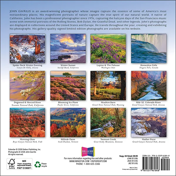 The Spirit of Place 2027 mini kalender natuurfoto's