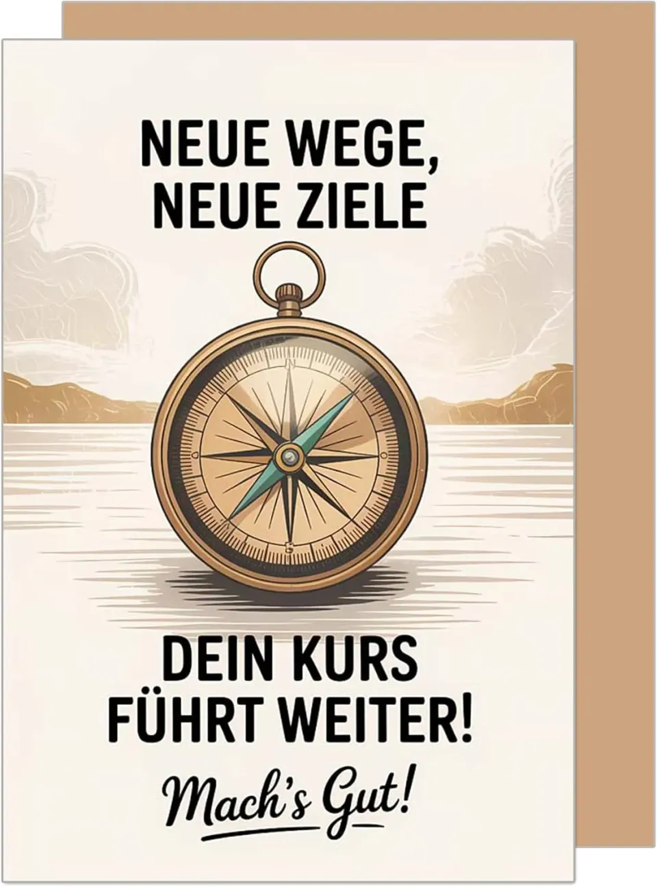 Edition Seidel AS157 afscheidskaart kompas met spreuk