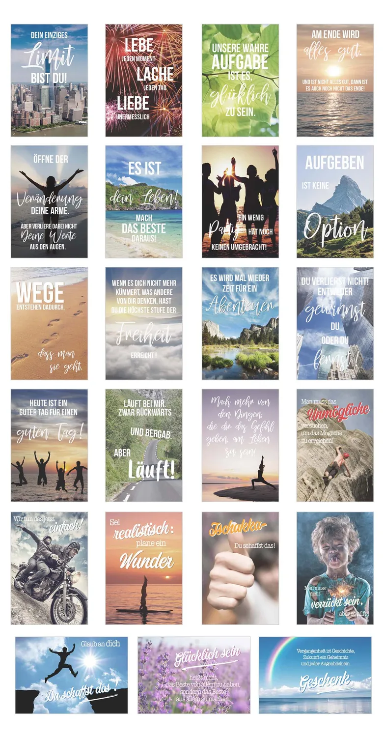 Edition Seidel Leben & Momente 20121 postkaarten set 50 spreuken