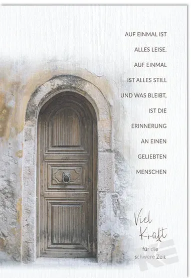 Kurt Eulzer 81-1017 troostkaart deur wit met tekst