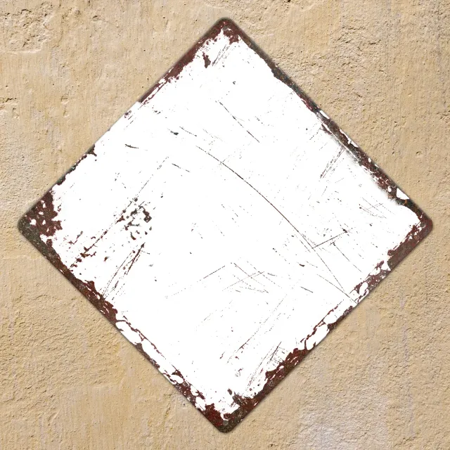 Gozi Roest Extreem metalen bord 30x30cm ruit roestlook