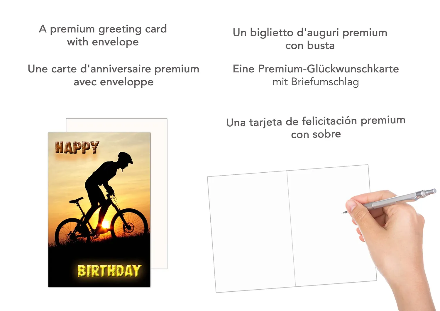 Edition Seidel Premium G3402 verjaardagskaart met envelop fiets