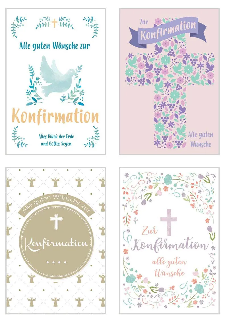 Edition Seidel 20508 confirmatiekaarten 24 stuks mix