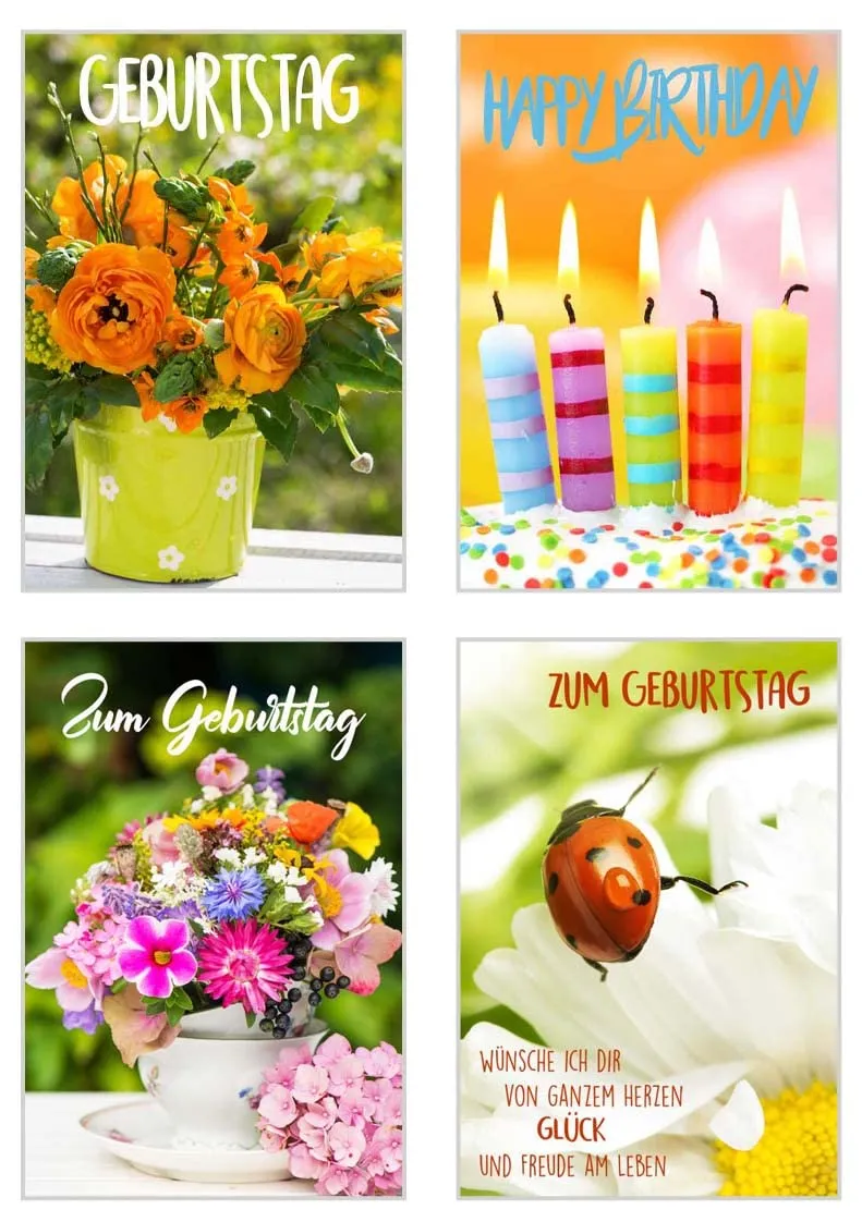 Edition Seidel SW02 Set 3 verjaardagskaarten set 20 met envelop
