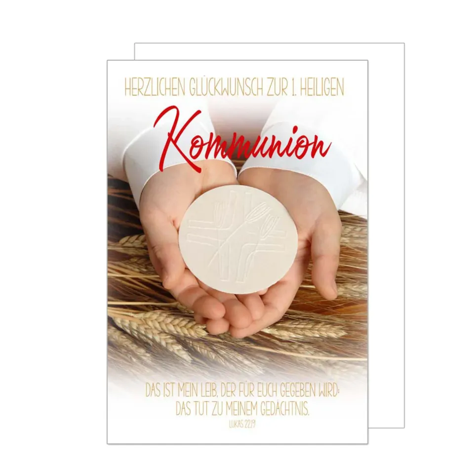 Edition Seidel KO269 SW022 communiekaart met envelop felicitatie