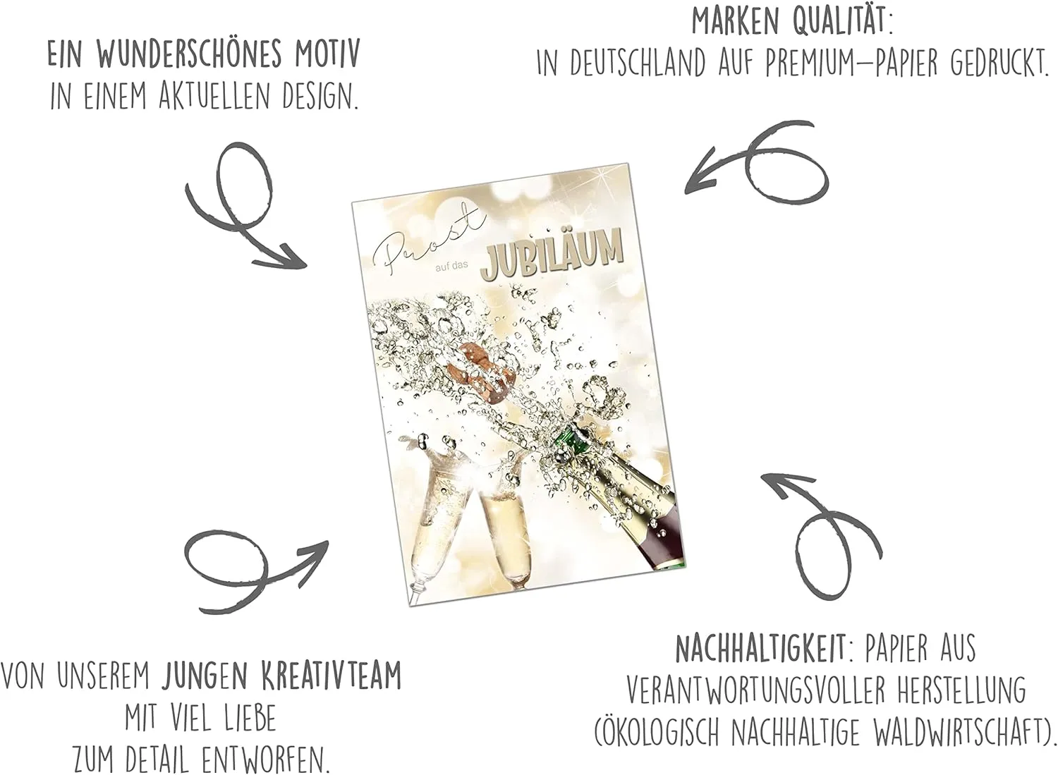 Edition Seidel J126 wenskaart jubileum met envelop
