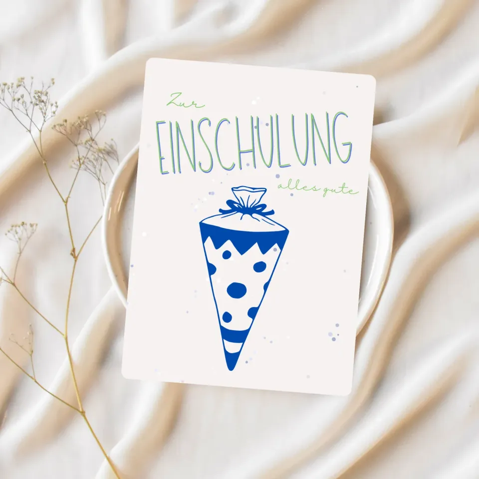 Lilly Braun Einschulung Blau 5067 kaart eerste schooldag