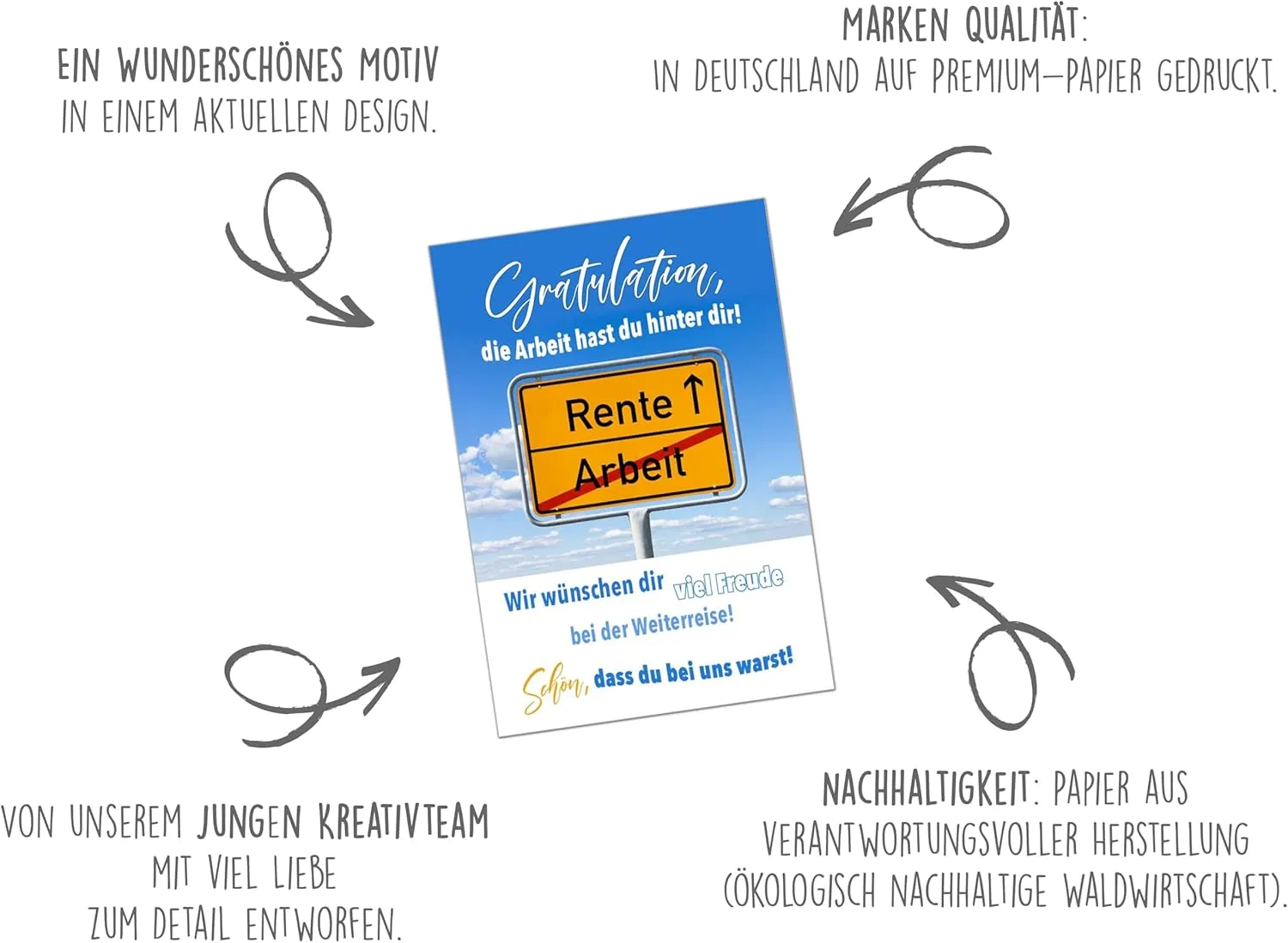 Edition Seidel R135 pensioenkaart afscheid met envelop
