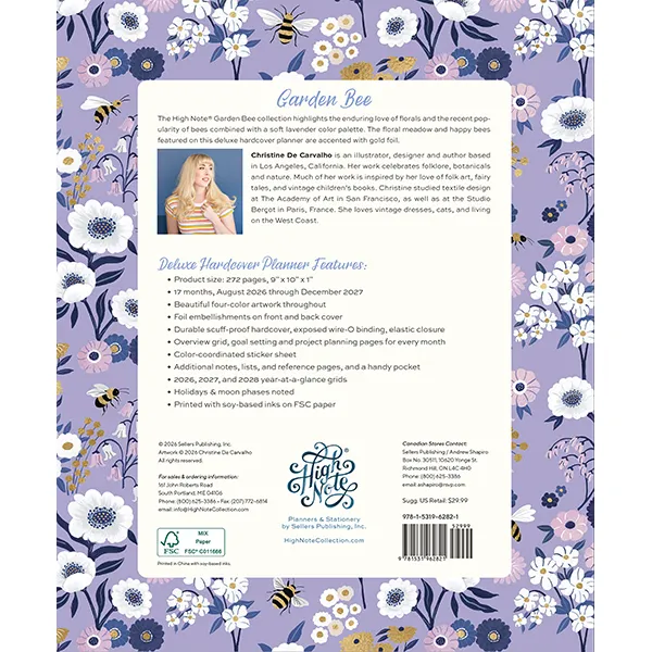 Sellers Publishing Christine De Carvalho 2027 agenda hardcover botanisch