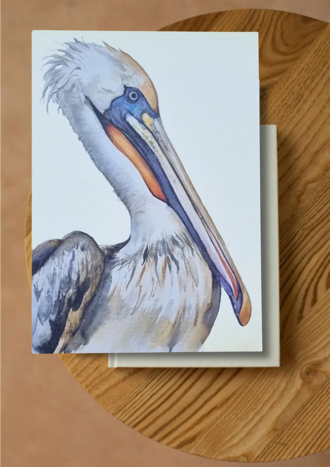 Blad & Beeld Pelikaan kaart wenskaart met envelop