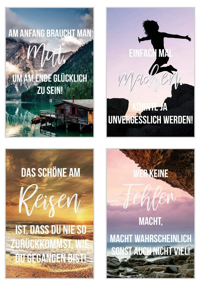 Edition Seidel Leben & Momente postkaarten set spreuken