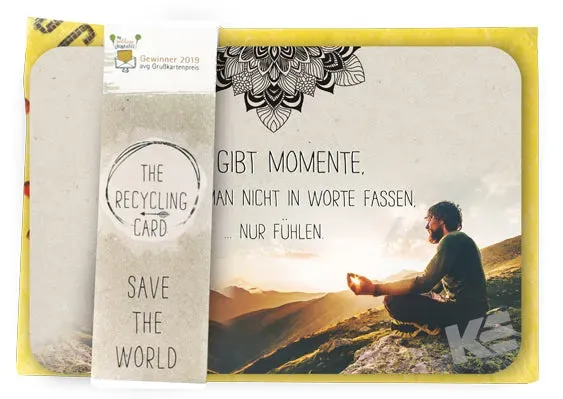 Kurt Eulzer 87-0030 Recycling Kaart A5 Yoga Bergen