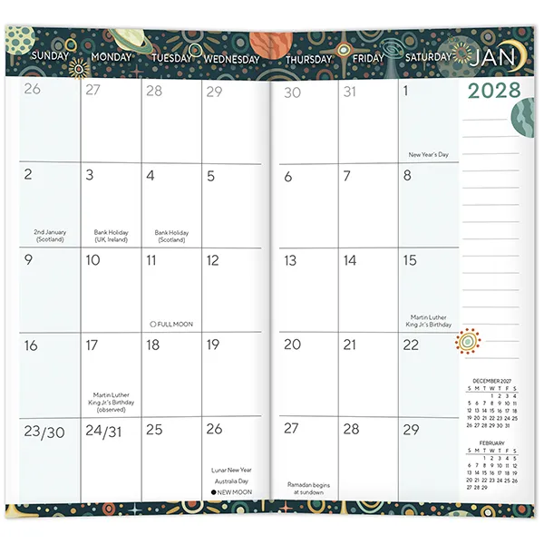 Sellers Publishing Cosmic Dreams 2027 pocket planner klein