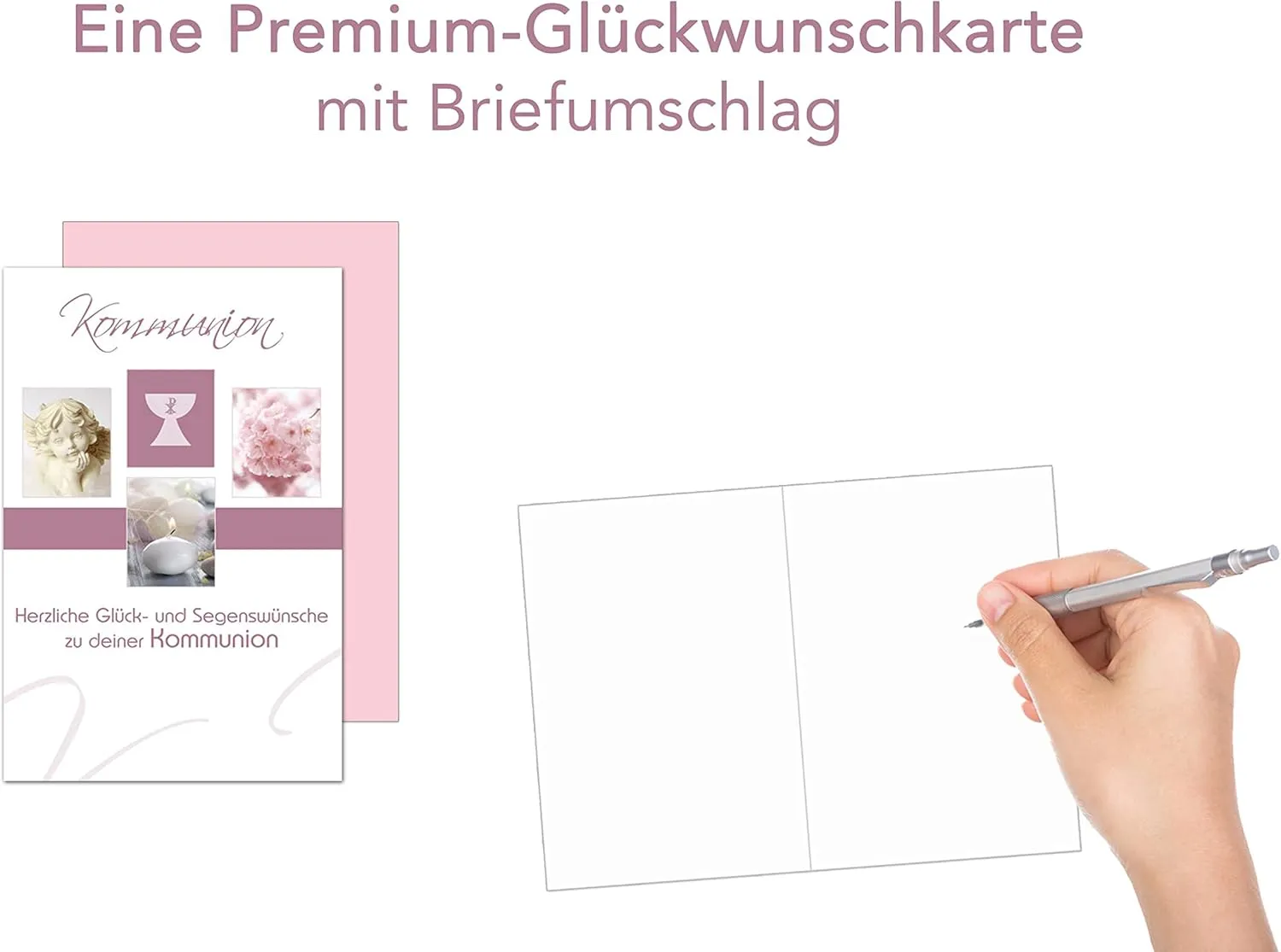 Edition Seidel KO174 SW023 Communiekaart met Envelop Meisje
