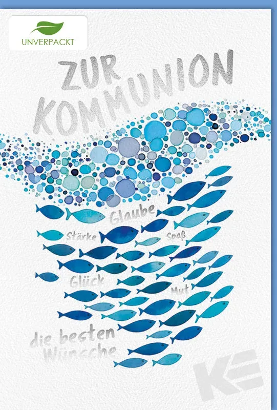 Kurt Eulzer 12-1013 communiekaart vis water wit
