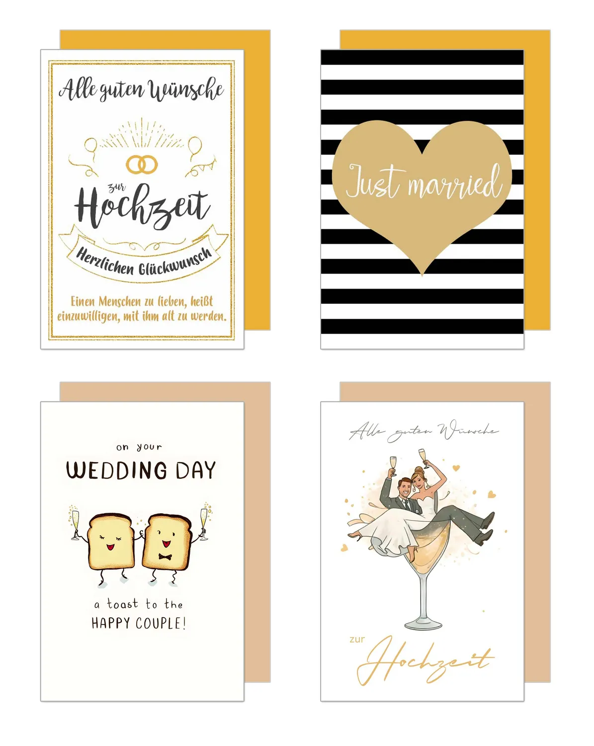 Edition Seidel set 10 huwelijkskaarten 20191 met enveloppen