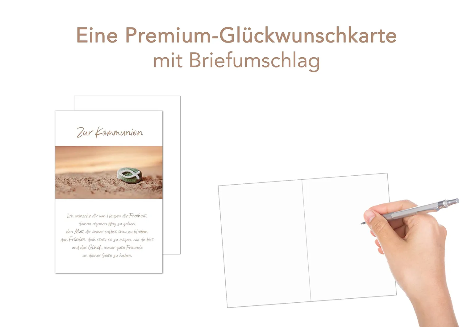 Edition Seidel KO268 communiekaart met envelop vis