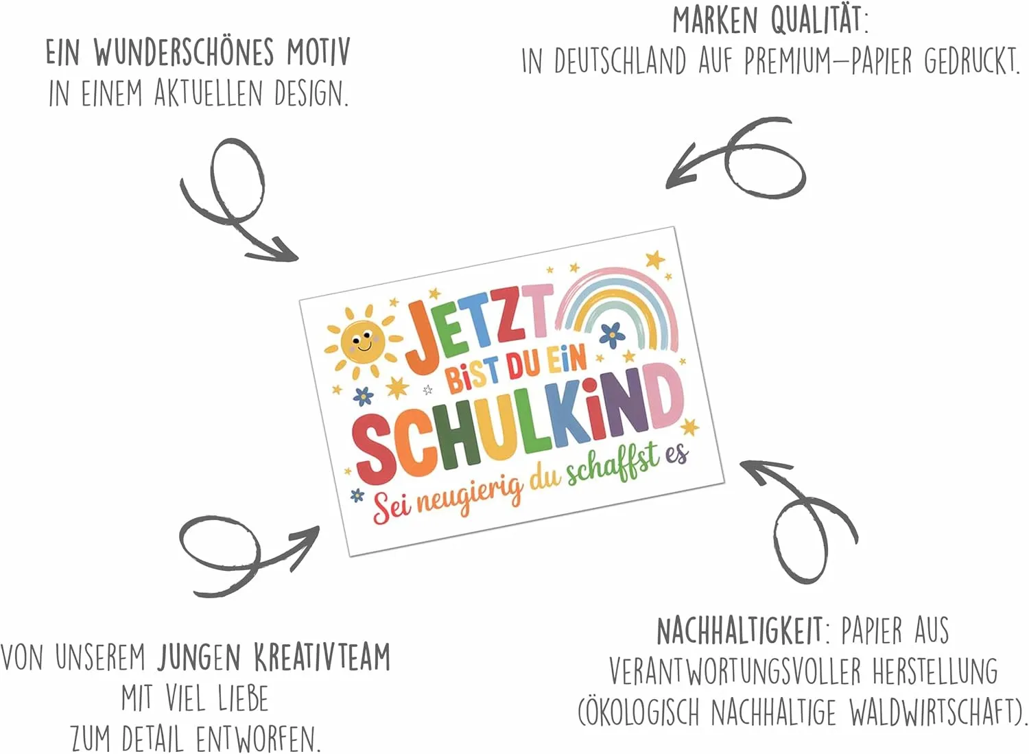 Edition Seidel Premium ES165 eerste schooldag kaart met envelop