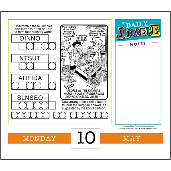 Sellers Publishing Daily Jumble 2027 dagkalender woordspel