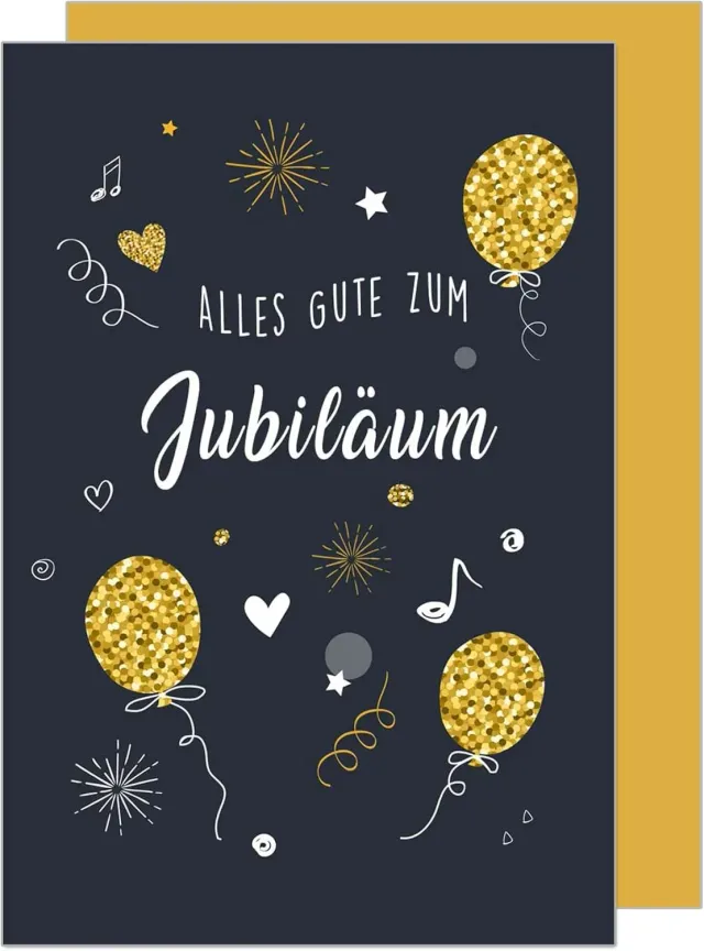 Edition Seidel Premium jubileum wenskaart J129 feest firma