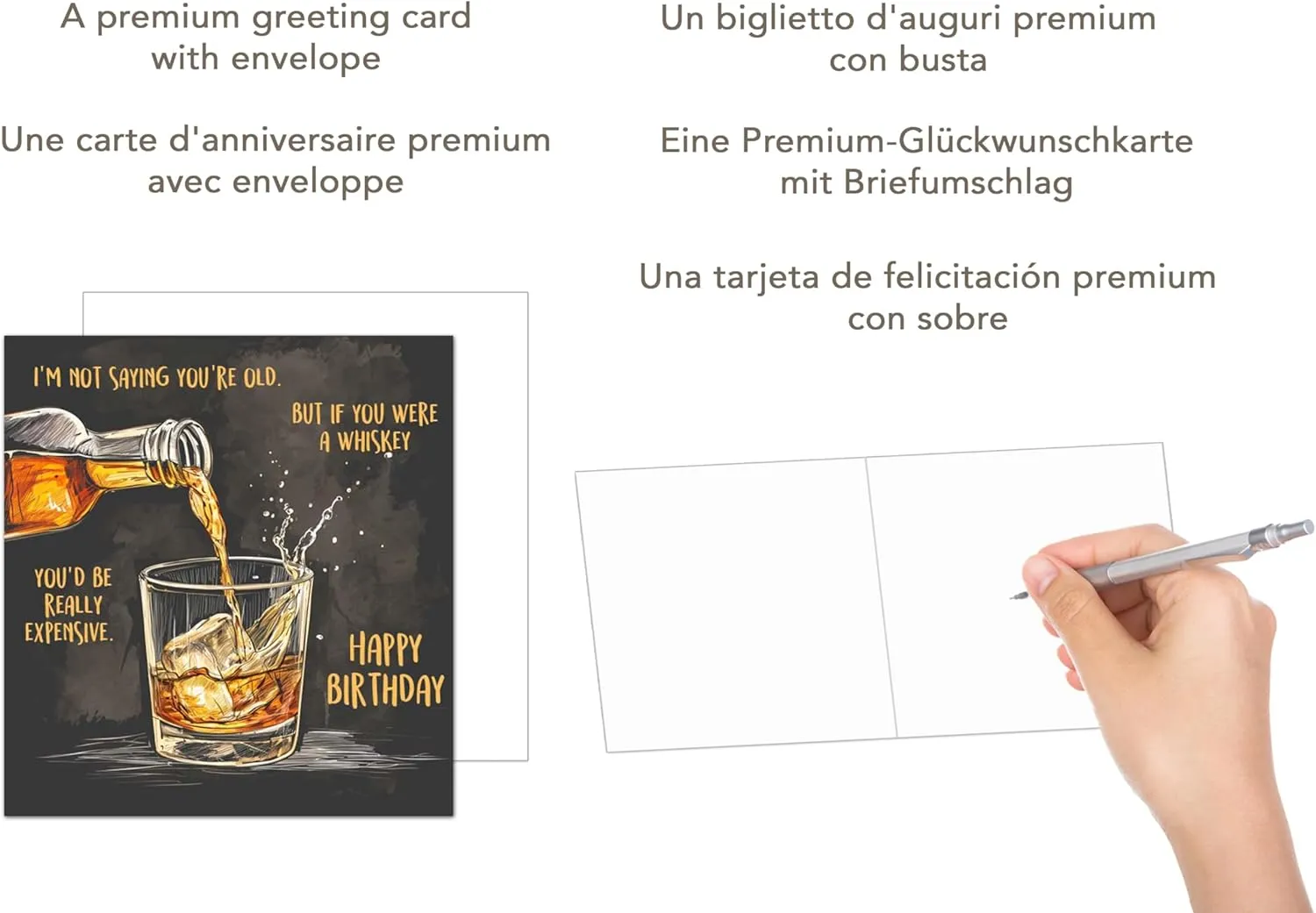 Edition Seidel Premium GQ187 SW024 verjaardagskaart whisky humor