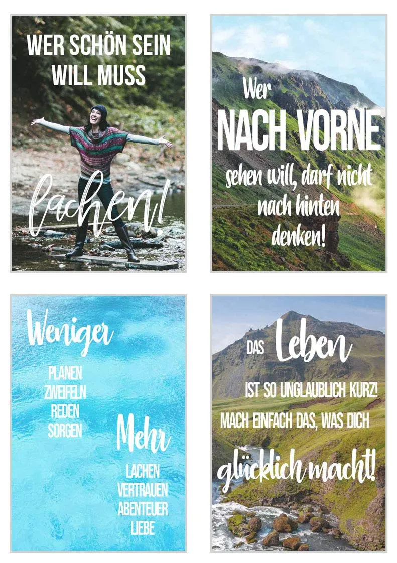Edition Seidel Leben & Momente postkaarten set spreuken