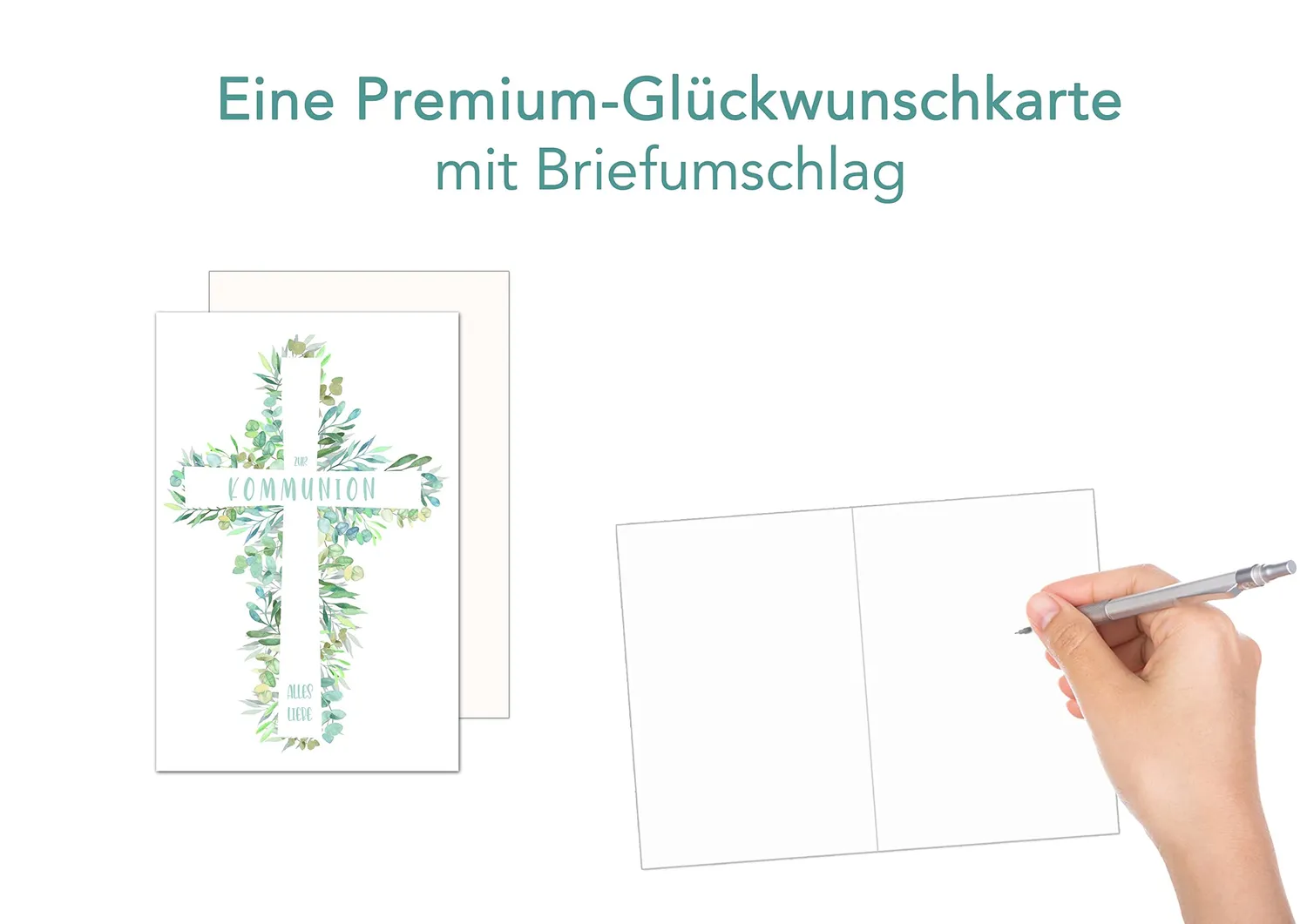 Edition Seidel KO281 communiekaart kruis met envelop