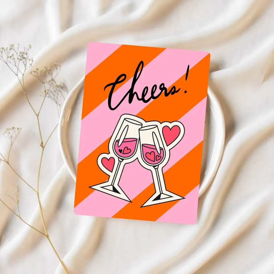 Lilly Braun Cheers 5016 postkaart enkel proost