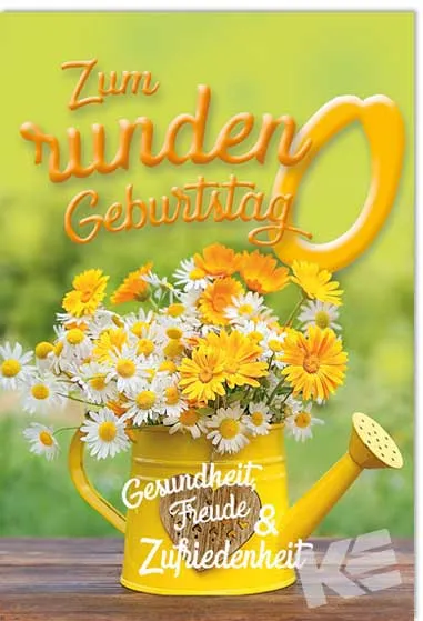 Kurt Eulzer 50-0179 verjaardagskaart 3D gieter bloemen