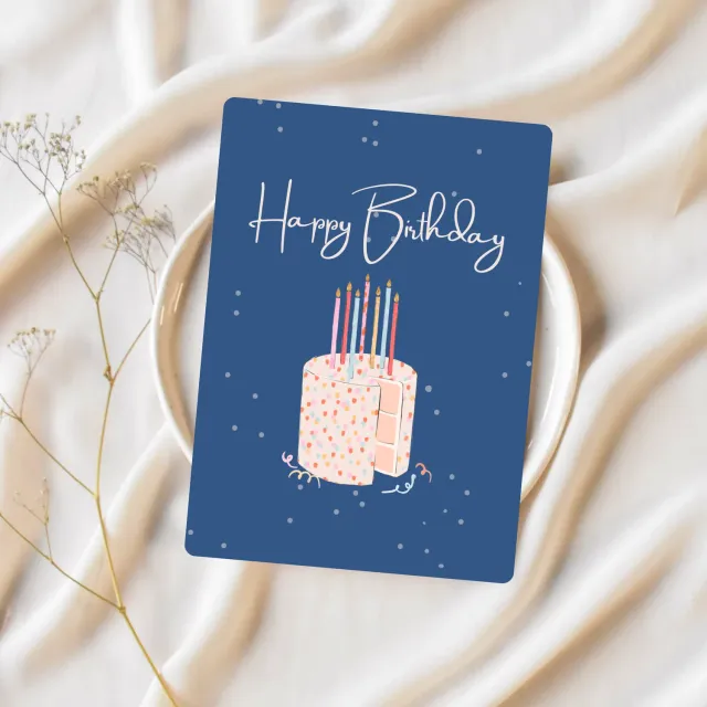 Lilly Braun Cake Blau 5063 verjaardagskaart
