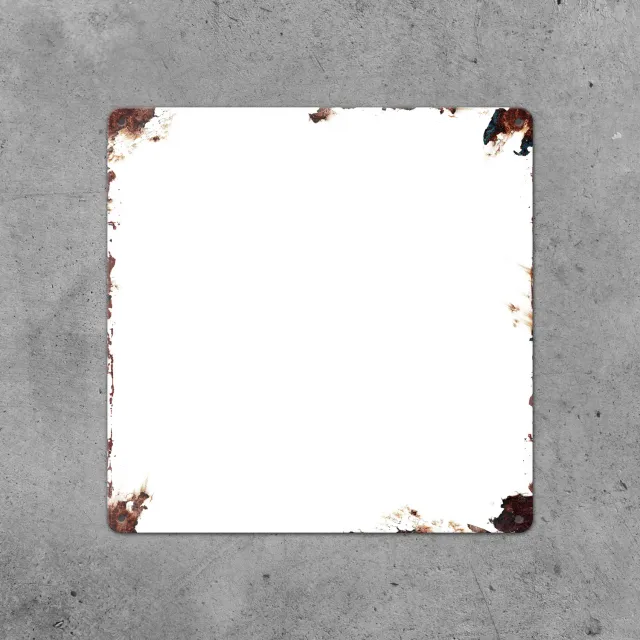 Gozi Roest Standaard metalen bord 30x30cm eigen foto