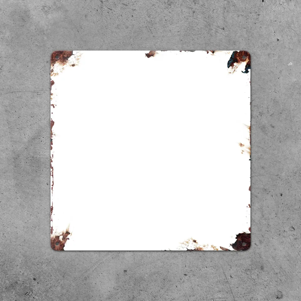 Gozi Roest Standaard metalen bord 30x30cm eigen foto
