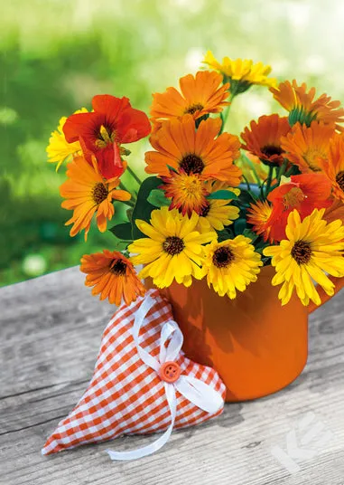 Kurt Eulzer 30-2370 wenskaarten bloemen 10 stuks hart