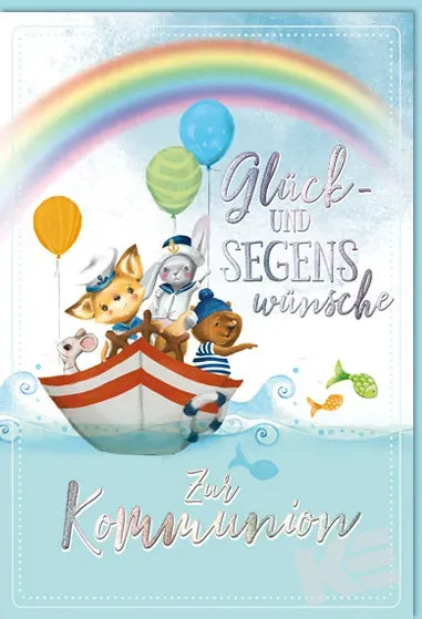 Kurt Eulzer 12-1032 communiekaart per stuk regenboog