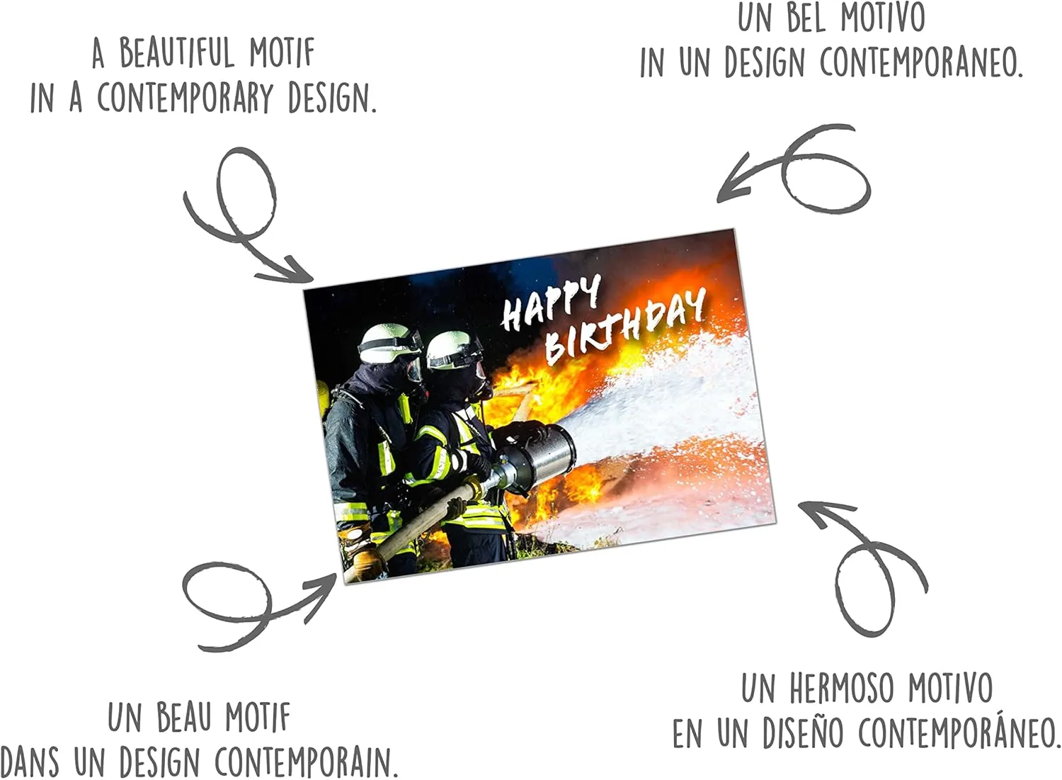 Edition Seidel Premium G3433 verjaardagskaart brandweer met envelop