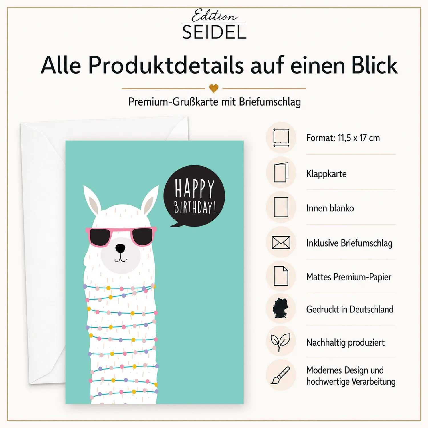 Edition Seidel 36698 verjaardagskaarten 6 stuks grappig
