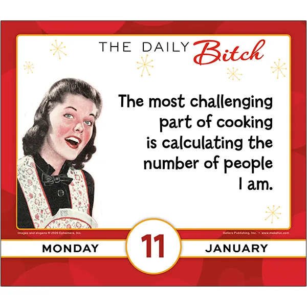 Sellers Publishing The Daily Bitch 2027 dagkalender brutaal