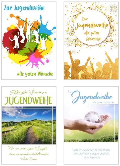 Edition Seidel 20525 jeugdwijding kaarten set 12 stuks mix