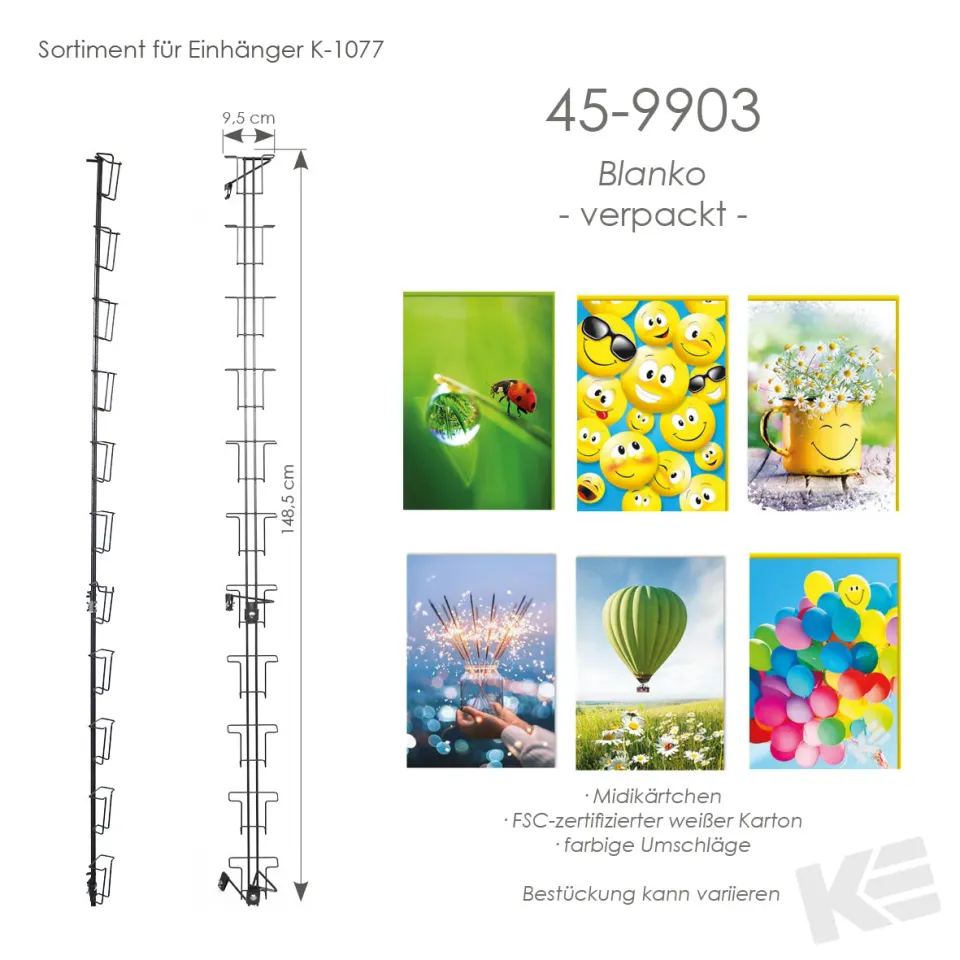 Kurt Eulzer 45-9903 minikaarten 12 stuks blanko midi