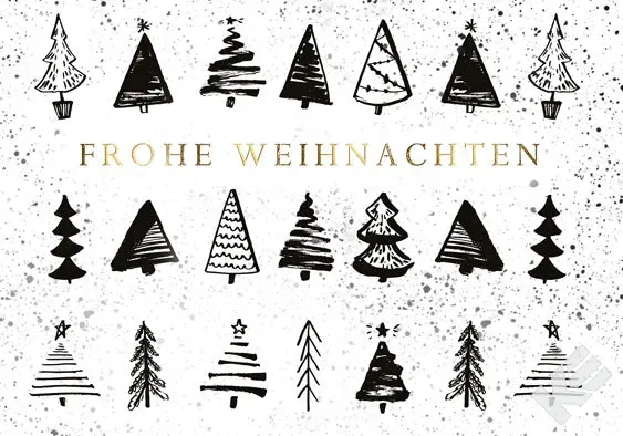 Kurt Eulzer 20-1497 kerstkaarten bomen 10 stuks