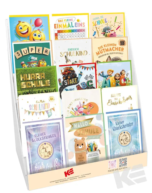Kurt Eulzer 99-6178 display schoolkaarten A6 15 motieven 3D