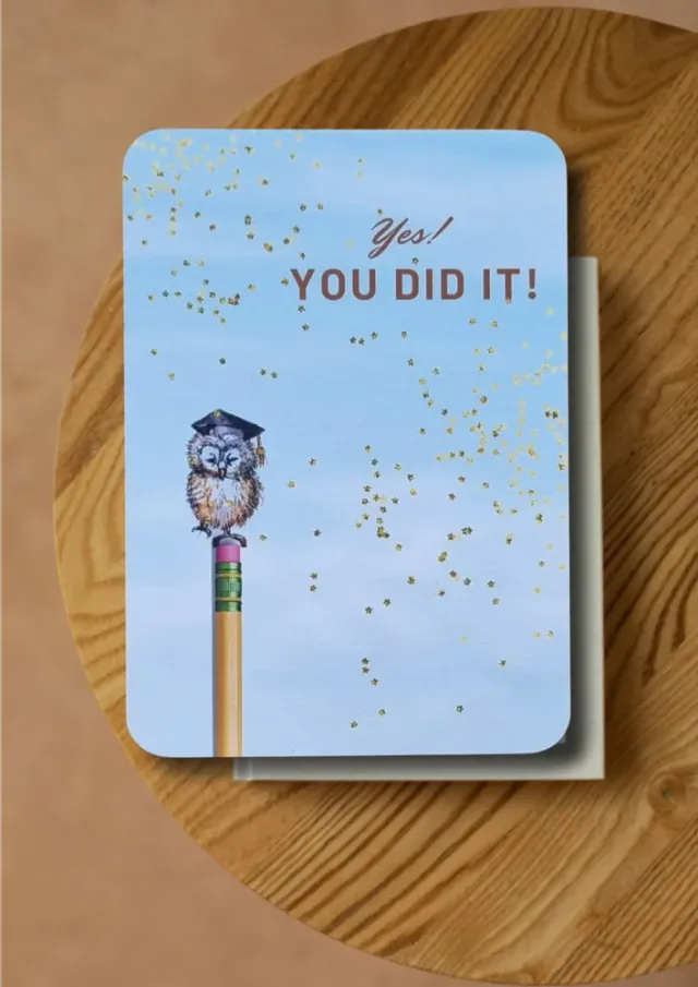 Blad & Beeld Yes you did it geslaagd kaart