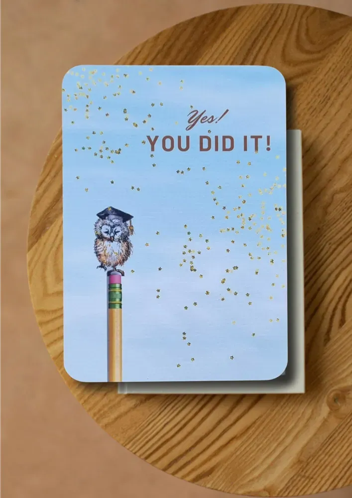 Blad & Beeld Yes you did it geslaagd kaart