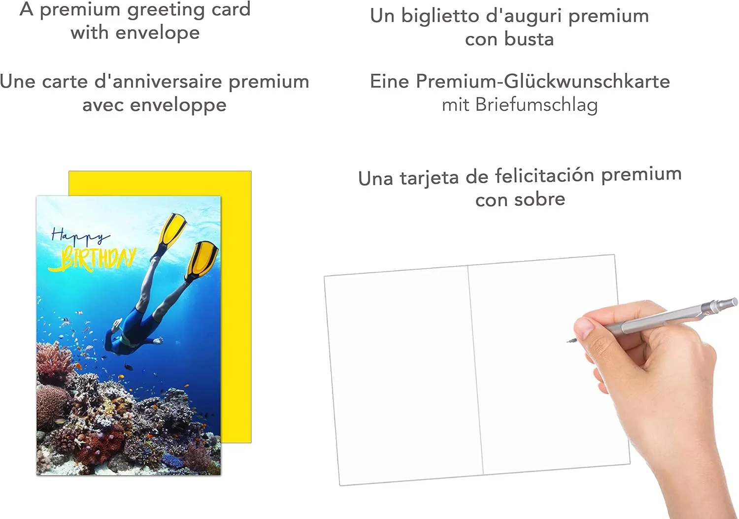 Edition Seidel Premium G3485 verjaardagskaart snorkelen zee