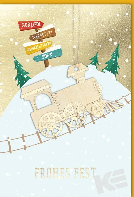 Kurt Eulzer Christmas à la Carte 22-0009 kerstkaart trein