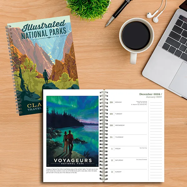 Illustrated National Parks 2027 weekplanner 16 maanden