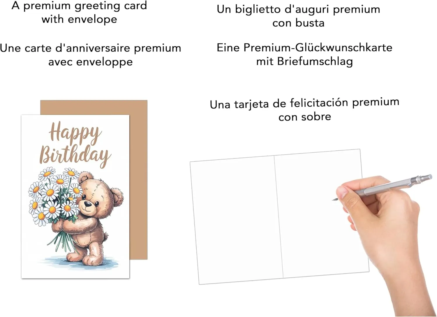 Edition Seidel G3800 SW025 verjaardagskaart bloemen met envelop