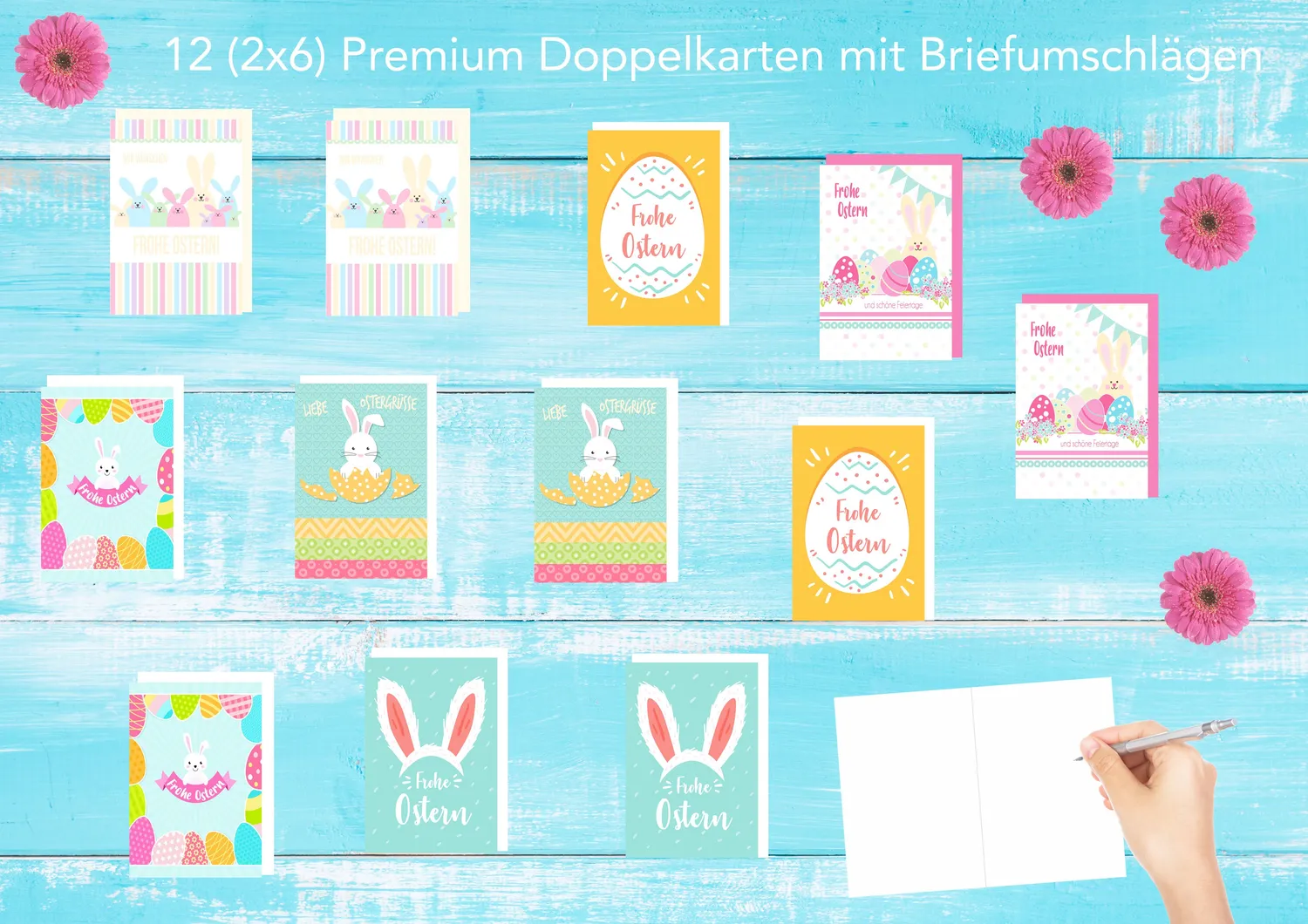 Edition Seidel 20167 paaskaarten set 12 met envelop premium