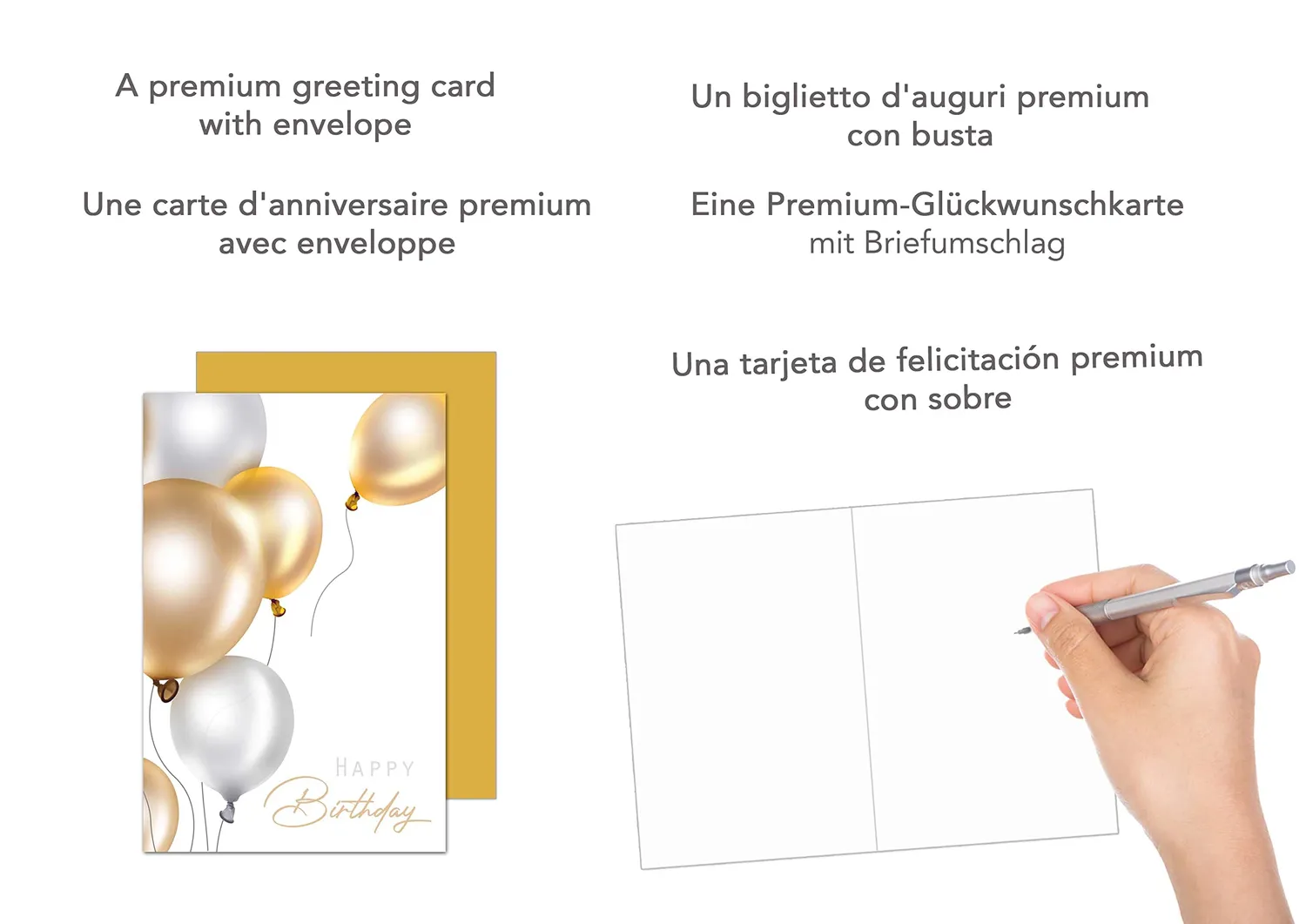 Edition Seidel Premium verjaardagskaart G3444 ballonnen
