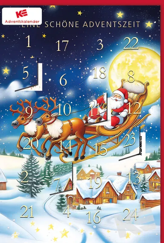 Kurt Eulzer 21-1067 adventskalender kerstman 24 vakjes